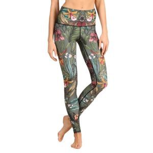 Yoga Democracy Green Thumb Printed Yoga Leggings